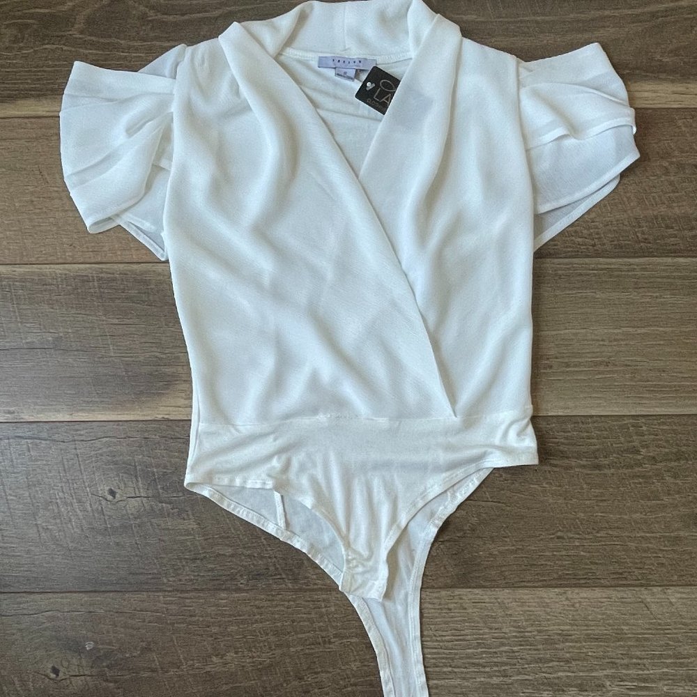 Womens White Blouse Bodysuit